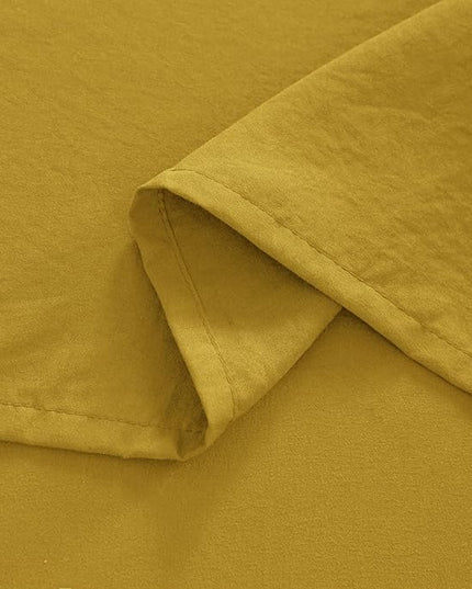 NTBAY Twin Comforter Set with Sheets, 5 Pieces Soft and Breathable Twin Bedding Set, Twin Bed in a Bag, Down Alternative Comforter Set Solid Color All Season, Kids Bedding Set, Yellow