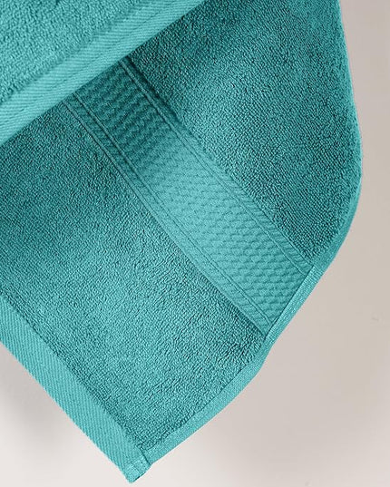 Superior Egyptian Cotton Pile Bath Towel Set of 2, Ultra Soft Luxury Towels, Thick Plush Essentials, Absorbent Heavyweight, Guest Bath, Hotel, Spa, Home Bathroom, Shower Basics, Turquoise