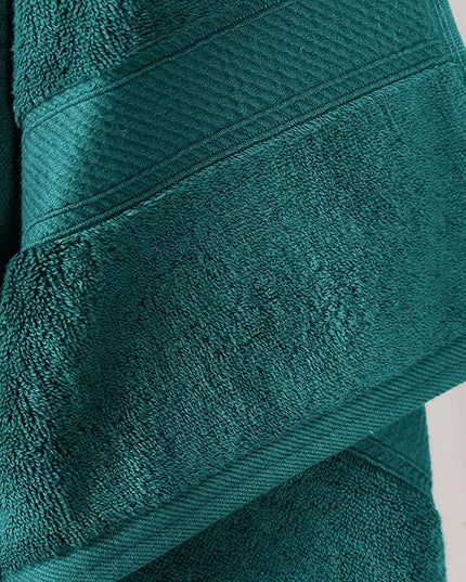Superior Egyptian Cotton Pile Bath Towel Set of 2, Ultra Soft Luxury Towels, Thick Plush Essentials, Absorbent Heavyweight, Guest Bath, Hotel, Spa, Home Bathroom, Shower Basics, Teal