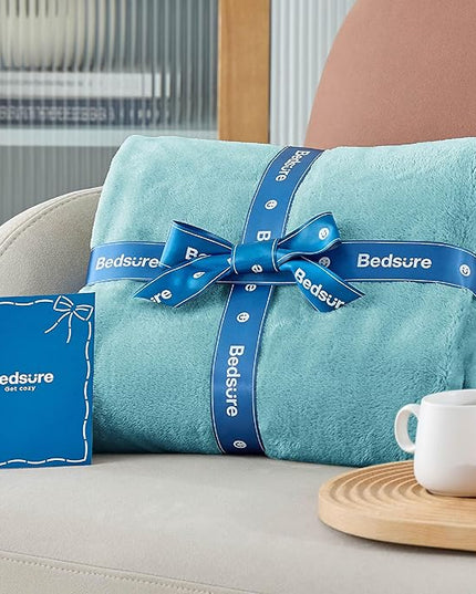 Bedsure GentleSoft Fleece King Size Blankets for Bed River Blue - Soft Lightweight Plush Cozy Fuzzy Luxury Microfiber, 108x90 inches
