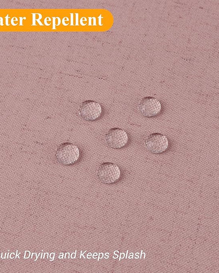 Naturoom Pink Linen Shower Curtain, Country Boho Farmhouse Bath Decor Shower Curtains Neutral Cloth Weighted Textured Fabric Bath Curtain Liner with Hooks, 72x80