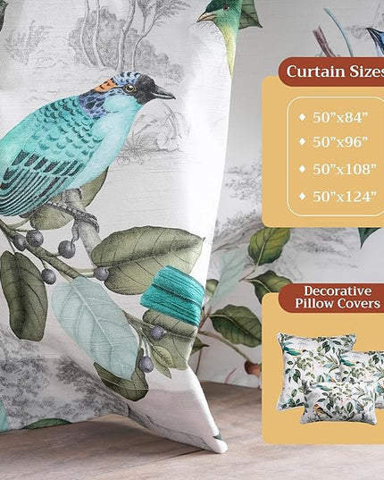 Maison d' Hermine Curtains for Living Room 100% Cotton 96 inch Length Two Panels Light Filtering Curtains for Bedroom Windows with Rod and Loop Pockets Drapes (Solstice Ecru, 50" W x 96" L)
