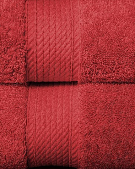 Superior Egyptian Cotton Pile 10 Piece Towel Set, Includes 2 Bath, 4 Hand, 4 Face Towels/Washcloths, Ultra Soft Luxury Towels, Thick Plush Essentials, Guest Bath, Spa, Hotel Bathroom, Red