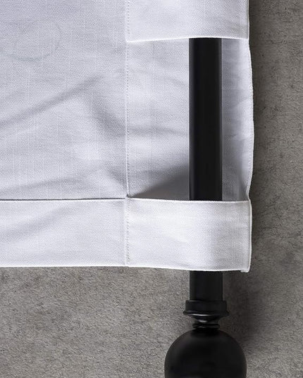 Maison d' Hermine Curtains for Living Room 100% Cotton 108 inch Length One Panel Light Filtering Curtains for Bedroom Windows with Rod and Loop Pockets Drapes (Passion White, 50" W x 108" L)