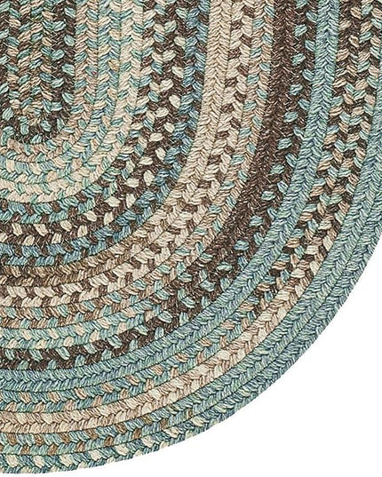 Capel American Heritage Slatewood 9' 0" X 12' 0" Oval Braided Rug