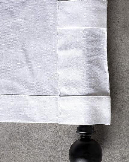 Maison d' Hermine Curtains for Living Room 100% Cotton 108 inch Length One Panel Light Filtering Curtains for Bedroom Windows with Rod and Loop Pockets Drapes (Floral White, 50" W x 108" L)
