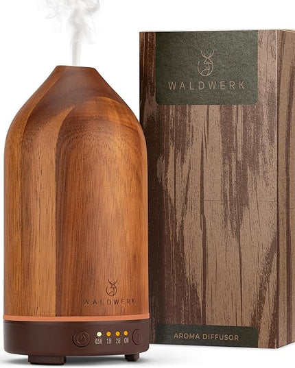 WALDWERK Diffuser (100ml) Made of Premium Acacia Wood - Essential Oil Diffuser for a Pleasant Indoor Atmosphere - Diffusers for Home - Aromatherapy Diffuser - Oil Diffuser