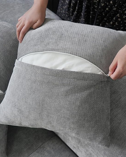 JACH 144.1 Inch U-Shaped Modular Sofa, Mid Century Modern Deep Seat Sectional Couch, 3-Seater Sofas with Chaise Ottomans for Living Room, Cozy Sofas for Apartment, Living Room (Linen Fabric, Grey)