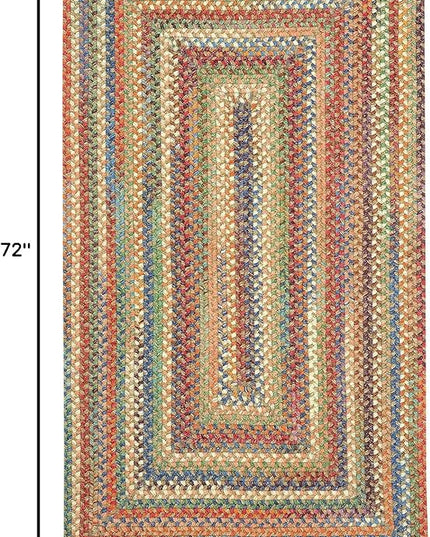 Capel American Heritage Cinnamon 4' 0" X 6' 0" Concentric Rectangle Braided Rug