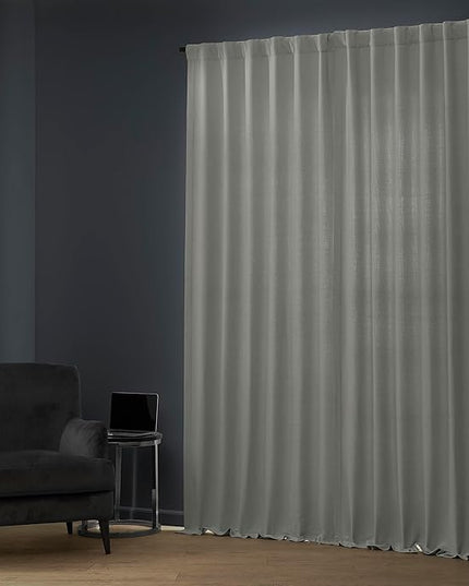 HPD Half Price Drapes Bellino Room Darkening Curtains 84 Inches Long Curtains for Bedroom & Living Room (1 Panel), 50W x 84L, Chalk Off White