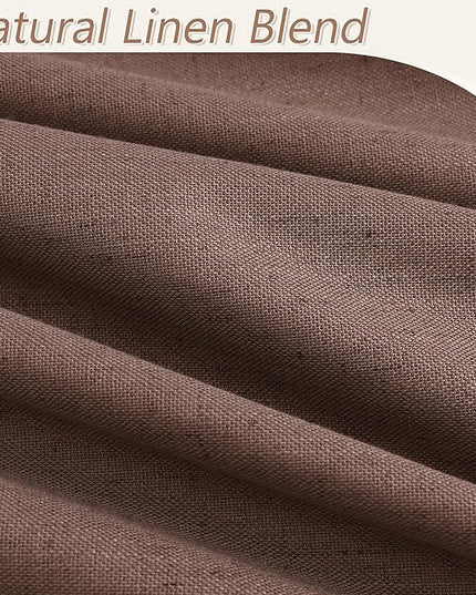 Guken 100% Blackout Curtains 102 Inch Length 2 Panels Set for Living Room Bedroom Back Tab Thermal Insulated Black Out Linen Drapes Room Darkening Cappuccino,52x102