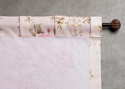 Maison d' Hermine Curtains for Living Room 100% Cotton 84 inch Length Two Panels Light Filtering Curtains for Bedroom Windows with Rod and Loop Pockets Drapes (Newburry Rose Bloom, 50" W x 84" L)