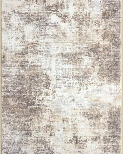 IOHOUZE Abstract Area Rugs 6x9 Ft Washable Rugs for Living Room, Non Slip Dining Room Rug Printed Faux Wool Rugs for Bedroom, Floor Carpet for Office Nursery Playroom, Beige Brown