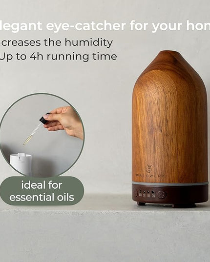 WALDWERK Diffuser (100ml) Made of Premium Acacia Wood - Essential Oil Diffuser for a Pleasant Indoor Atmosphere - Diffusers for Home - Aromatherapy Diffuser - Oil Diffuser