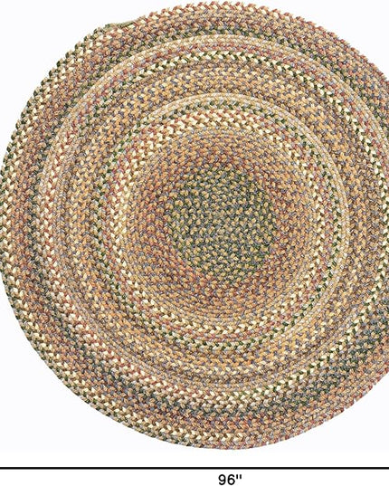 Capel American Heritage Moss Multi 8' 0" Round Braided Rug