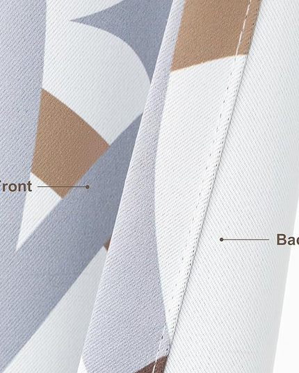 DriftAway Alexander 80% Blackout Curtains for Living Room 250GSM Pattern Match Thermal Insulated Room Darkening Geo Moroccan Mid Century Grommet Bedroom Drapes 2 Panels 52 Inch by 84 Inch Brown