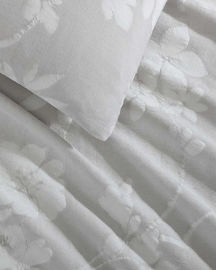 Calvin Klein - Duvet Cover Set, Soft & Breathable Bedding with Matching Shams, Abstract Stitching Pattern, Cozy Home Essentials (Spring Branches Grey, Queen)