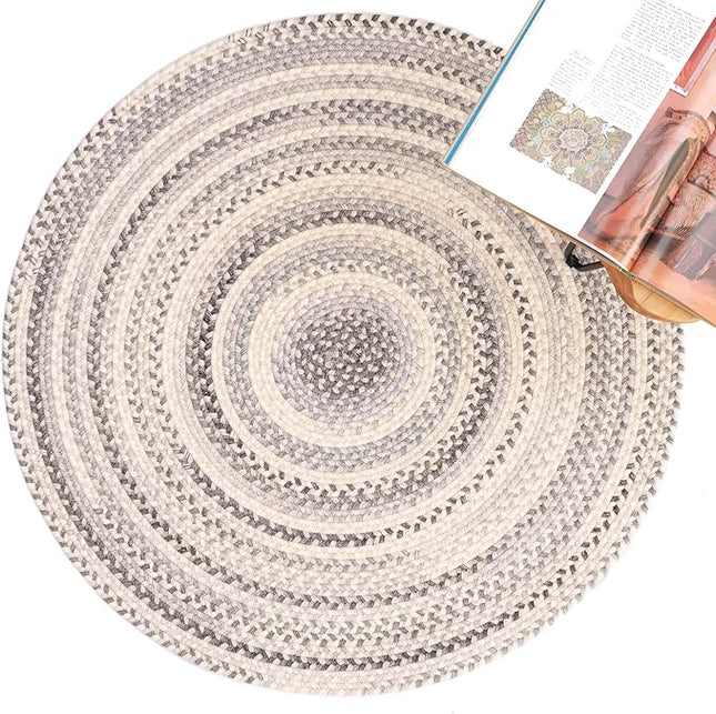 Capel American Heritage Shadow 5' 0" Round Braided Rug