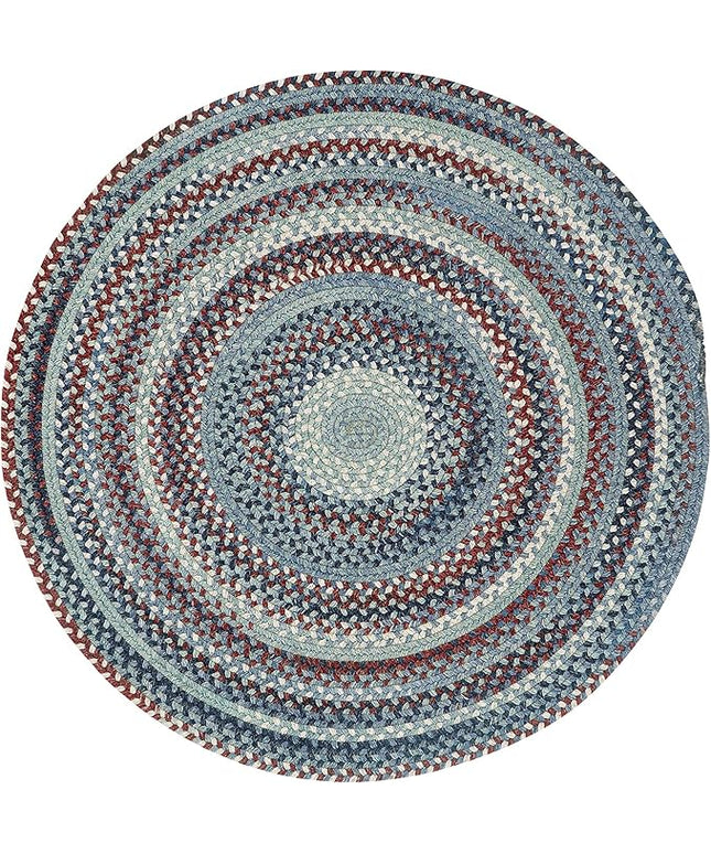 Capel American Heritage Barn Blue 0' 36" Round Braided Rug