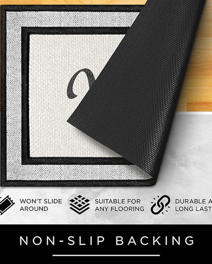 My Sign Center Personalized Doormat, Custom Welcome Mat for Front Door, Indoor/Outdoor Anti Slip Backing, 18x30 Inches, Polyestere Top Made in USA
