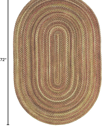 Capel American Heritage Foliage 4' 0" X 6' 0" Oval Braided Rug