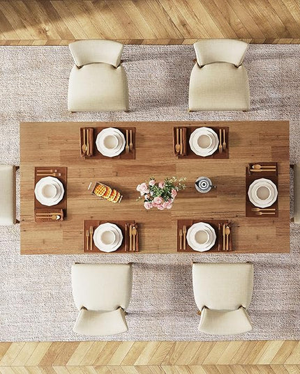 Tribesigns 63-inch Dining Table for 4-6, Farmhouse Kitchen Table with Large Tabletop, Rectangular Dinner Eating Table for Dining Room, Living Room, Kitchen