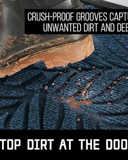 Yimobra 47x24 Large Door Mat Outdoor Indoor, All-Season Waterproof Door Mat Outside Entrance, All-Weather Non-Slip Outside Doormat for Garage Patio Entryway, Blue