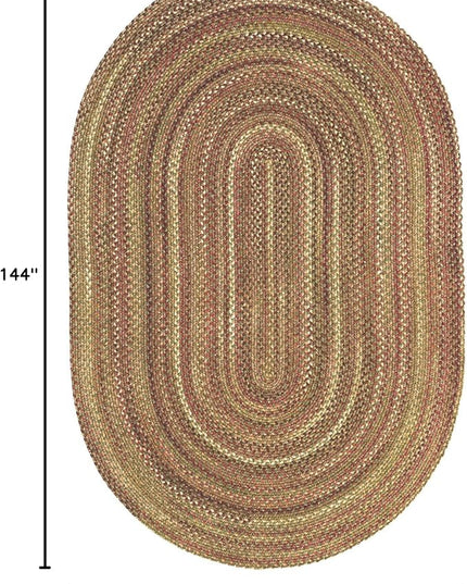 Capel American Heritage Foliage 9' 0" X 12' 0" Oval Braided Rug