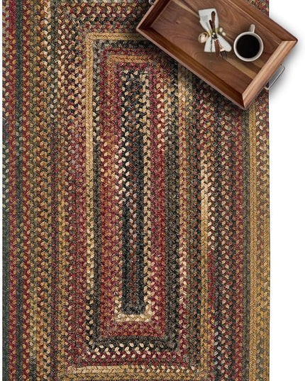 Capel American Heritage Woodstone 0' 36" X 0' 36" Concentric Rectangle Braided Rug