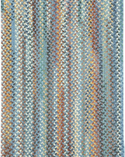 Capel American Heritage Legacy Blue 2' 0" X 6' 0" Runner Oval Braided Rug
