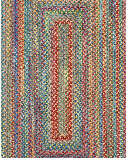 Capel American Heritage Multi 5' 0" X 5' 0" Concentric Rectangle Braided Rug