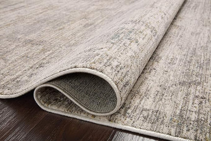 Loloi Magnolia Home by Joanna Gaines Millie Collection MIE-01 Silver/Dove 11'-6" x 15'-7", .25" Pile Height, Area Rug