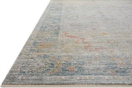 Loloi Magnolia Home by Joanna Gaines Millie Collection MIE-04 Slate/Multi 7'-10" x 10', .25" Pile Height, Area Rug