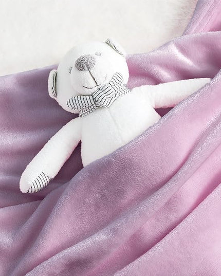 Bedsure GentleSoft Bedding Fleece Blanket for Girls and Boys - Soft Cozy Cute Small Throw Blankets for Travel, 43x55 Inches, Lilac