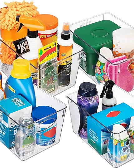 ClearSpace Plastic Storage Bins With lids, 4 Pack – Perfect Pantry Organization and Storage – Fridge Organizer, Pantry Storage Containers and Storage Bins, Cabinet Organizers