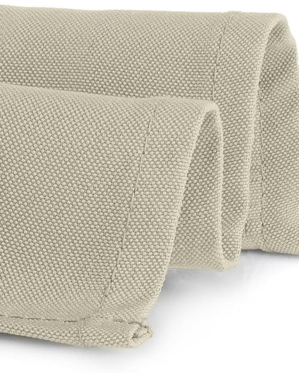 Gee Di Moda Rectangle Tablecloth - 90 x 132 Inch Ivory Table Cloth for 6 Foot Tables with Floor-Length Drop - Heavy Duty Washable Fabric for Holiday Party, Dinner, Weddings & Baby Shower