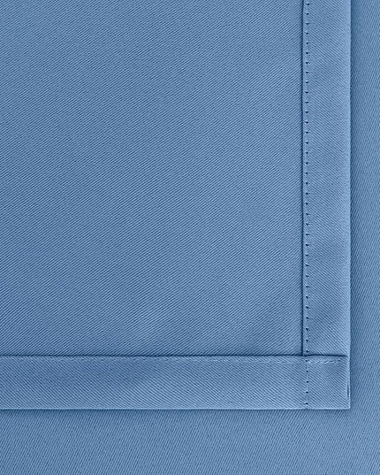 BGment Rod Pocket and Back Tab Blackout Curtains for Bedroom - Thermal Insulated Room Darkening Curtains for Living Room, 2 Window Curtain Panels (42 x 63 Inch, Faded Denim)
