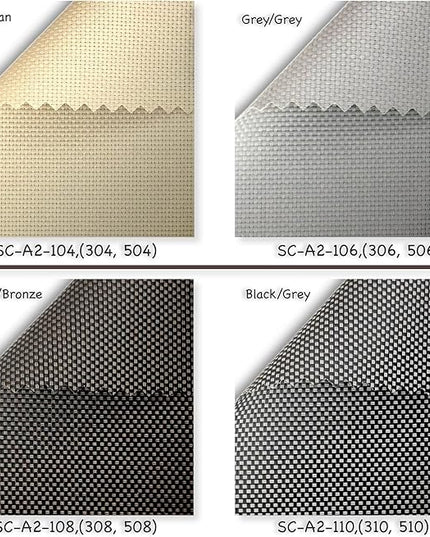 HILADUO Customized Solar Screen Roller Shade Blinds with Remote-Controlled Motorized Operation, 1%, 3% or 5% Openness Screen Fabric, Made in USA