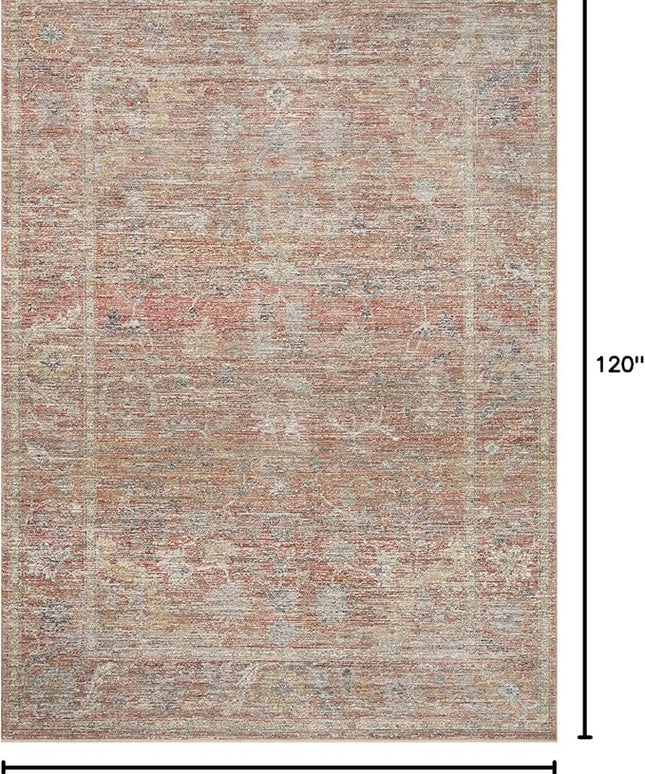 Loloi Magnolia Home by Joanna Gaines Millie Collection MIE-04 Sunset/Multi 7'-10" x 10', .25" Pile Height, Area Rug