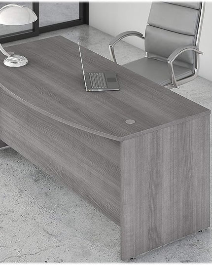 Bow Desk 72W x 36D Platinum Gray