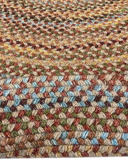 Capel American Heritage Olive Tan 2' 0" X 6' 0" Runner Oval Braided Rug