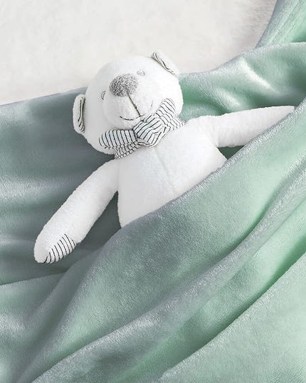Bedsure GentleSoft Bedding Fleece Blanket for Girls and Boys - Soft Cozy Cute Small Throw Blankets for Travel, 43x55 Inches, Sage Green