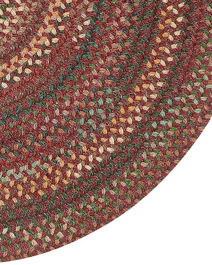 Capel American Heritage Red 7' 0" Round Braided Rug