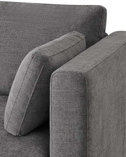 CHITA Oversized Modular Sectional Sofa Set, FSC Certified L Shaped Couch with Reversible Chaise,Modular Sectional Couch for Living Room,112 inch Width, 4 Seat Modular Sofa with Storage Ottoman, Grey