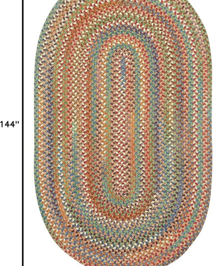 Capel American Heritage Cinnamon 9' 0" X 12' 0" Oval Braided Rug