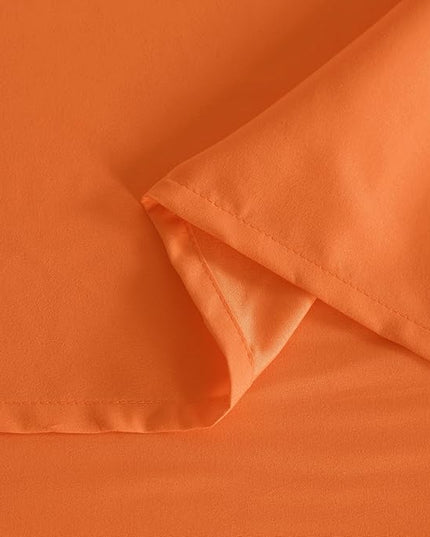 NTBAY Twin Comforter Set with Sheets, 5 Pieces Soft and Breathable Twin Bedding Set, Twin Bed in a Bag, Down Alternative Comforter Set Solid Color All Season, Kids Bedding Set, Orange