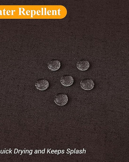 Naturoom Chocolate Brown 48 Inch Shower Curtain - Stall Narrow Half Linen Ultra Thick Fabric Shower Curtain Set with Hooks, Boho Farmhouse Rustic RV Camper Bath Curtains for Bathroom, 48x72