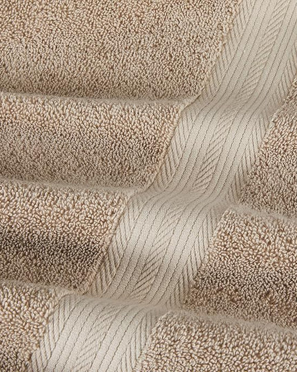 Amazon Basics Fade-Resistant 100% Cotton Bath Towel, 2 Pack, 30"x54", Taupe