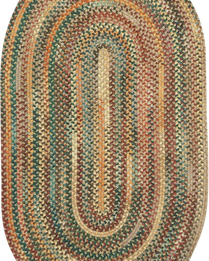 Capel American Heritage Tan Multi 2' 0" X 9' 0" Runner Oval Braided Rug