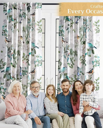 Maison d' Hermine Curtains for Living Room 100% Cotton 108 inch Length One Panel Light Filtering Curtains for Bedroom Windows with Rod and Loop Pockets Drapes (Solstice Ecru, 50" W x 108" L)